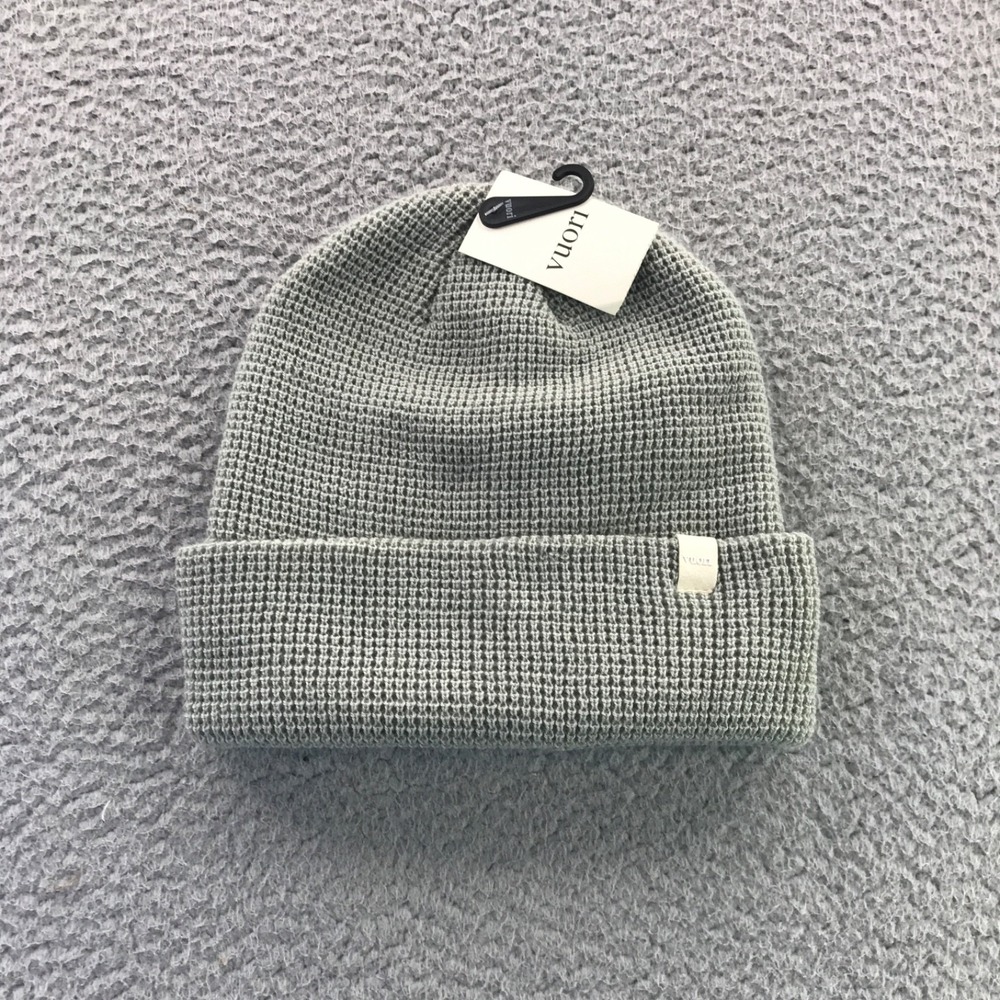 Vuori Hat Unisex Alpine White Alpine Waffle Knit Bean One Size Winter NEW